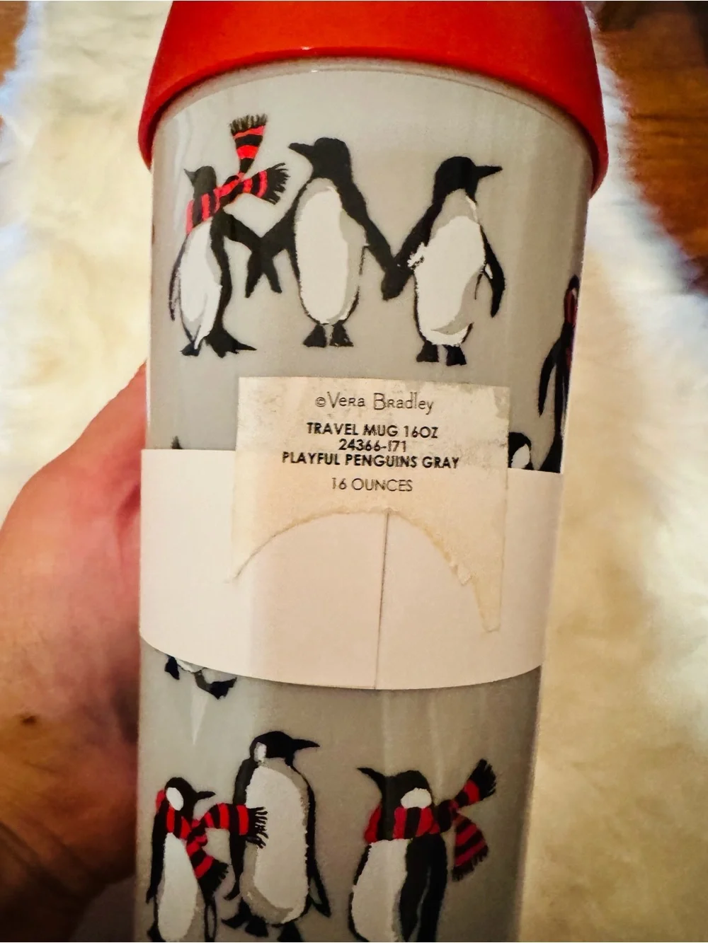 New! Vera Bradley Penguin Travel Mug, Notebook and Pencil Set